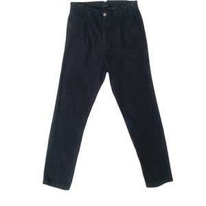 Arcady Mens 32 W Black on Black Chevron Print Trousers